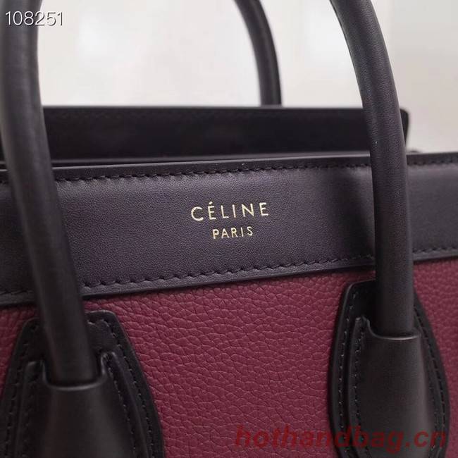 CELINE NANO LUGGAGE BAG IN LAMINATED LAMBSKIN 168243-1