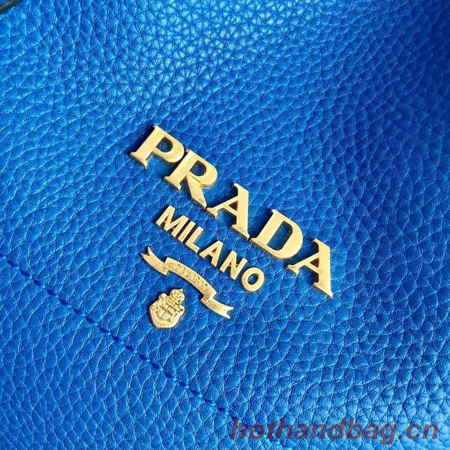 Prada Leather bucket bag 1BE018 blue