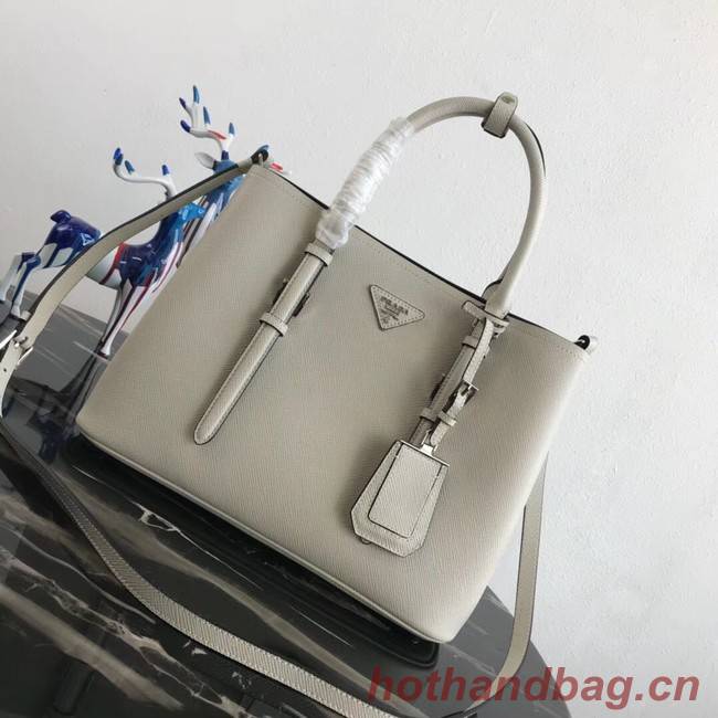 Prada Saffiano original Leather Tote Bag BN2838 white