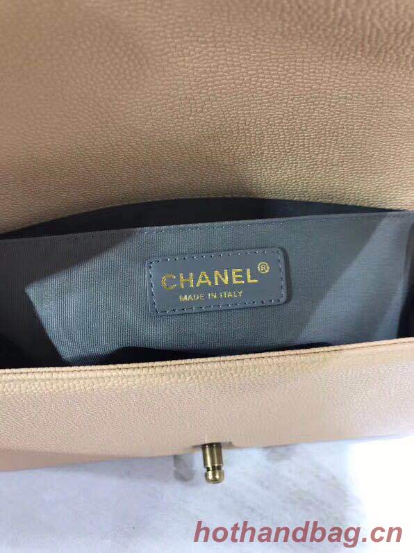 Chanel Leboy Original Caviar leather Shoulder Bag apricot A67086 Gold