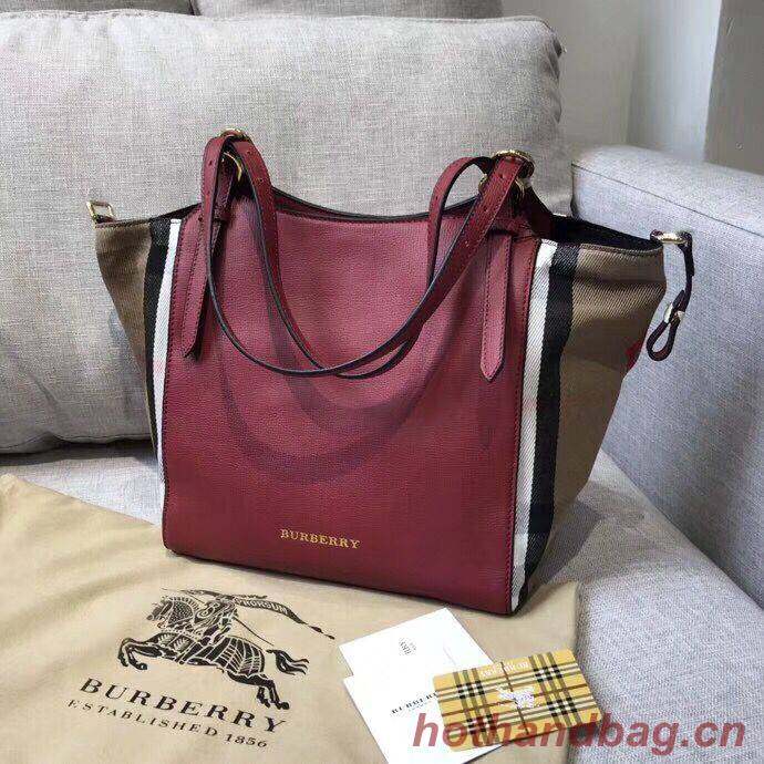 BURBERRY The Canter Original Leather Bag 30291 Burgendy