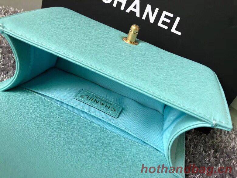 Boy Chanel Flap Shoulder Bag Sheepskin Leather A67085 Blue