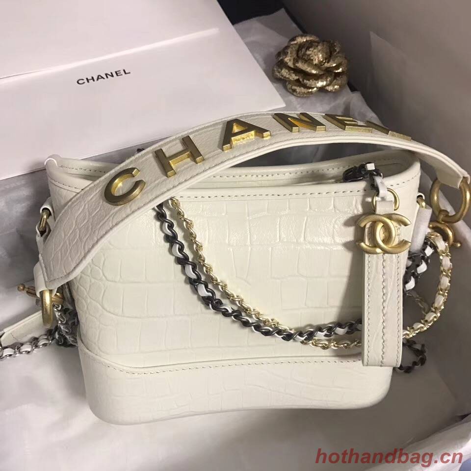 Chanel gabrielle small hobo bag A91810 white