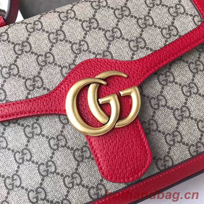 Gucci GG Marmont small top handle bag 498110 red