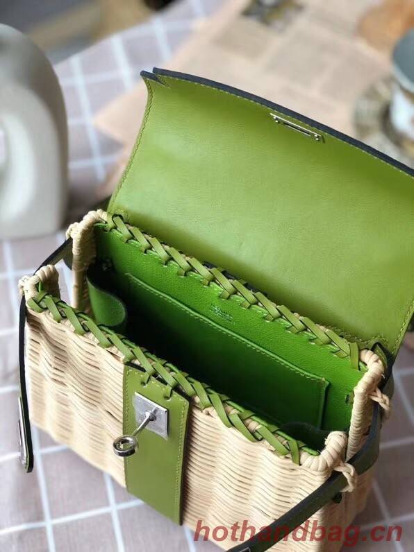 Hermes kelly picnic bag 9810 green