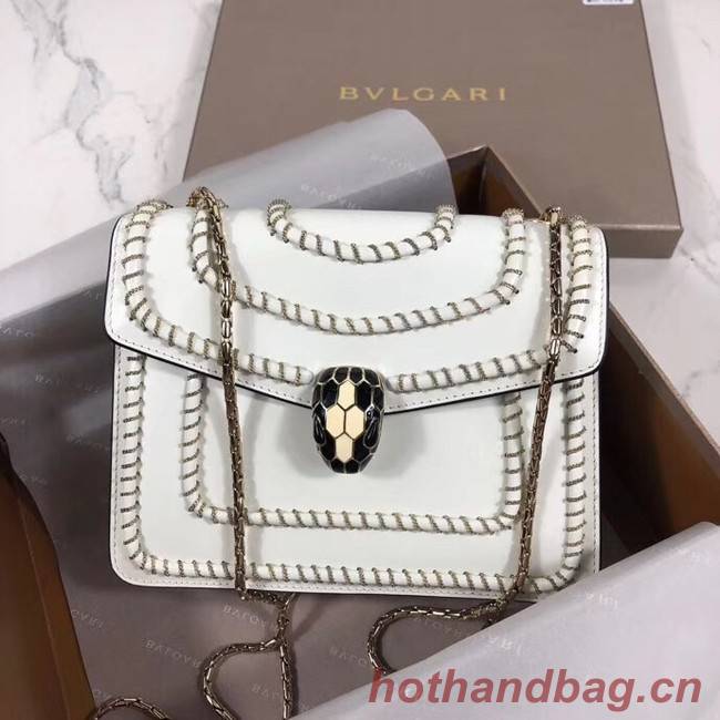 BVLGARI mini Shoulder Bag Calfskin Leather BG22889 white