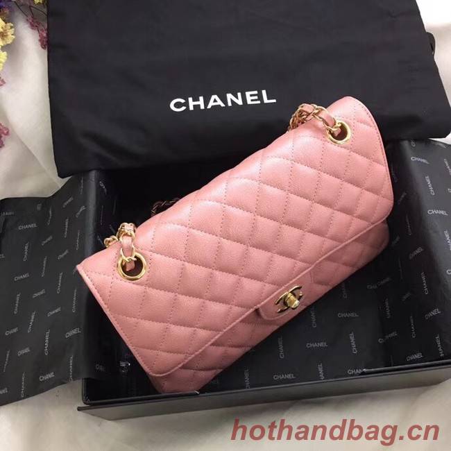 Chanel Calfskin & Gold-Tone Metal A01112 pink