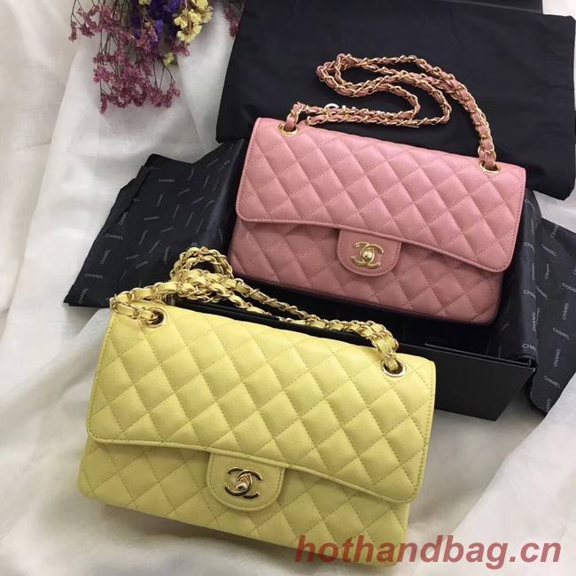 Chanel Calfskin & Gold-Tone Metal A01112 pink