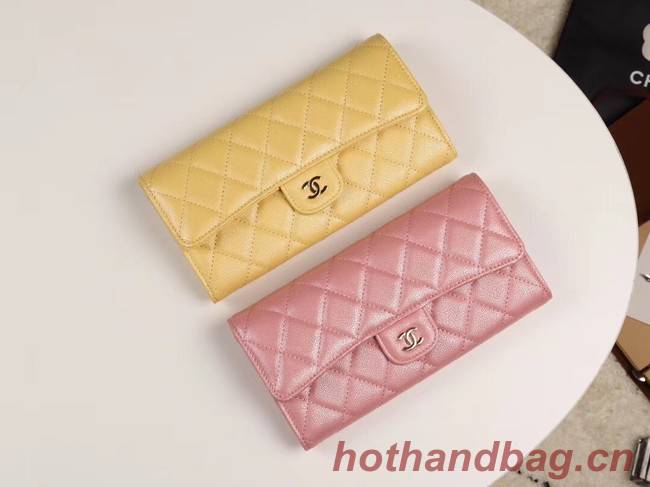 Chanel Calfskin Leather & Gold-Tone Metal A80758 pink