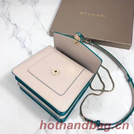 Bvlgari Serpenti Forever leather small crossbody bag 288687 blue&white