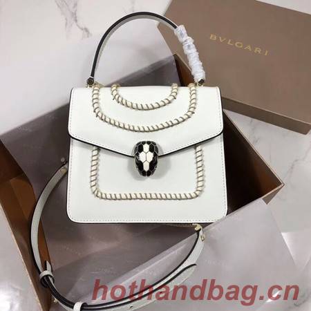 Bvlgari Serpenti Forever leather small crossbody bag B286999 white