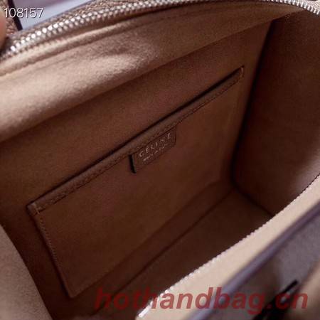 CELINE NANO LUGGAGE BAG IN LAMINATED LAMBSKIN 189244-2