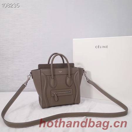 CELINE NANO LUGGAGE BAG IN LAMINATED LAMBSKIN 189244-6