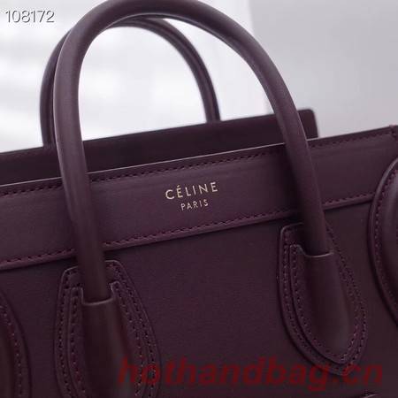 CELINE NANO LUGGAGE BAG IN LAMINATED LAMBSKIN 189244-10