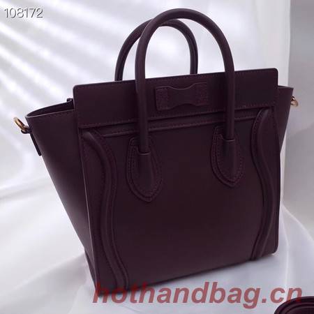 CELINE NANO LUGGAGE BAG IN LAMINATED LAMBSKIN 189244-10