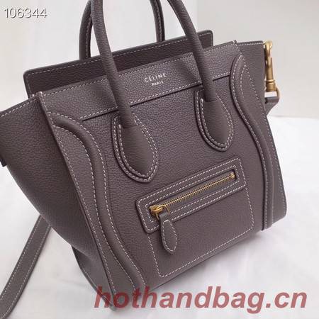 CELINE NANO LUGGAGE BAG IN LAMINATED LAMBSKIN 189244-14