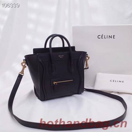 CELINE NANO LUGGAGE BAG IN LAMINATED LAMBSKIN 189244-15