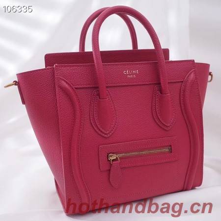 CELINE NANO LUGGAGE BAG IN LAMINATED LAMBSKIN 189244-16