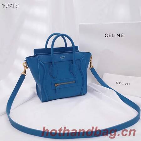 CELINE NANO LUGGAGE BAG IN LAMINATED LAMBSKIN 189244-17