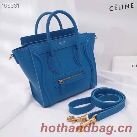 CELINE NANO LUGGAGE BAG IN LAMINATED LAMBSKIN 189244-17