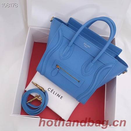 CELINE NANO LUGGAGE BAG IN LAMINATED LAMBSKIN 189244-8