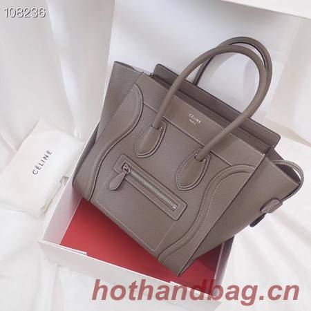 CELINE MICRO LUGGAGE HANDBAG IN LAMINATED LAMBSKIN 167793-6