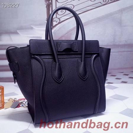 CELINE MICRO LUGGAGE HANDBAG IN LAMINATED LAMBSKIN 167793-7