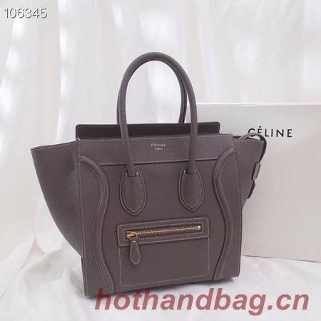 CELINE MICRO LUGGAGE HANDBAG IN LAMINATED LAMBSKIN 167793-14