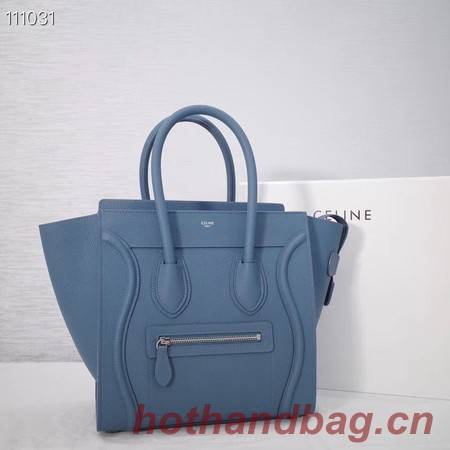 CELINE MICRO LUGGAGE HANDBAG IN LAMINATED LAMBSKIN 167793-22