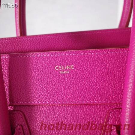 CELINE MICRO LUGGAGE HANDBAG IN LAMINATED LAMBSKIN 167793-24