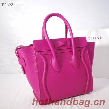 CELINE MICRO LUGGAGE HANDBAG IN LAMINATED LAMBSKIN 167793-24