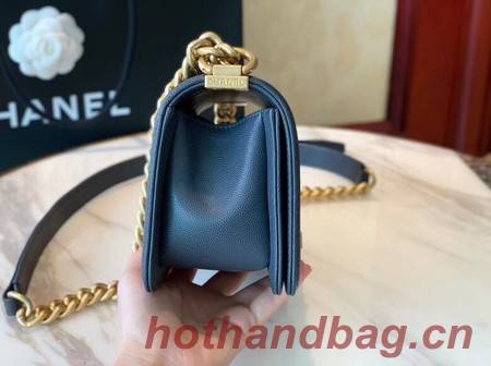 Boy Chanel Flap Shoulder Bag Leather A67085 blue