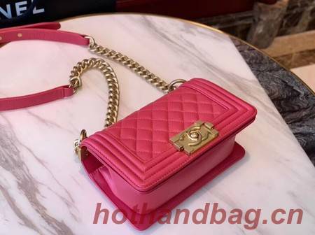 Boy Chanel Flap Shoulder Bag Leather A67085 rose