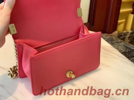 Boy Chanel Flap Shoulder Bag Leather A67085 rose