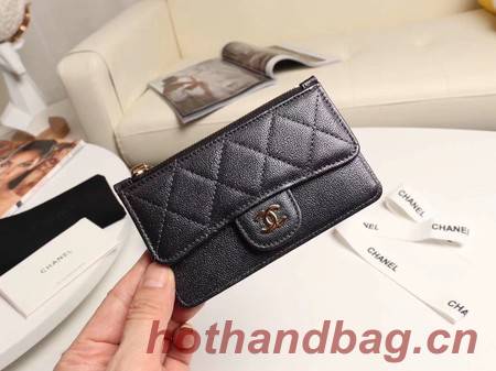 Chanel classic card holder AP0374 black