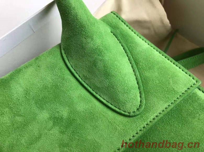 Jacquemus Original Velvet Leather Top Handle Bag J76235 Green