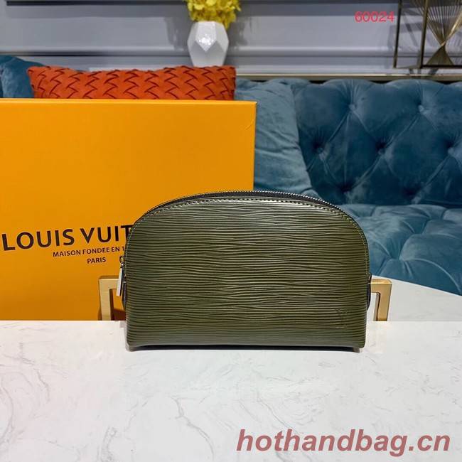 Louis vuitton original Epi Leather COSMETIC POUCH PM M52030 Khaki