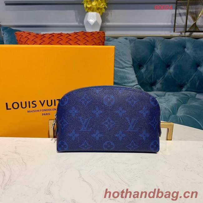 Louis vuitton original Monogram COSMETIC POUCH PM M52030 blue