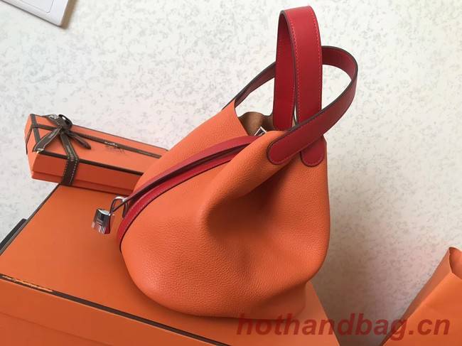 Hermes Picotin Lock PM Bags Original Leather H8688 orange&red