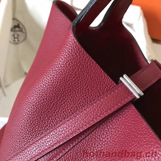 Hermes Picotin Lock PM Bags Original Leather H8688 wine red