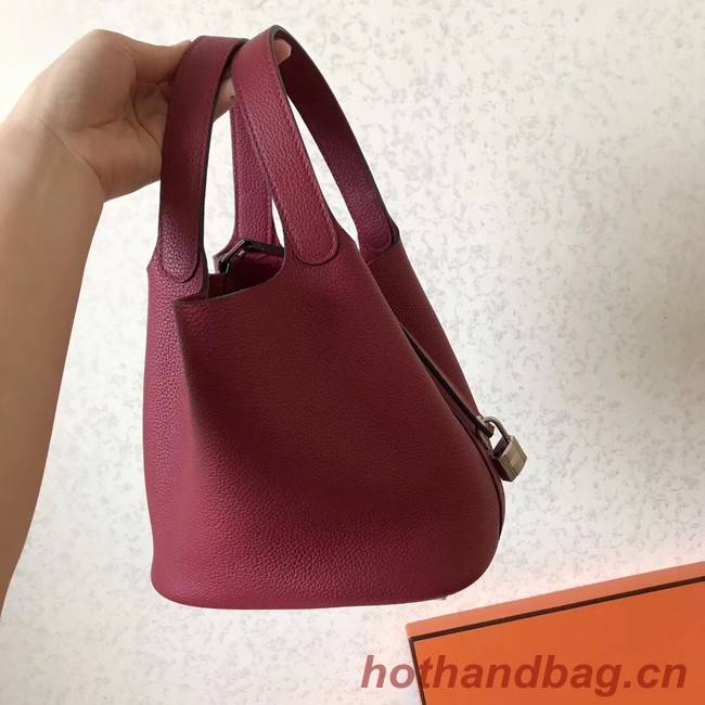 Hermes Picotin Lock PM Bags Original Leather H8688 wine red