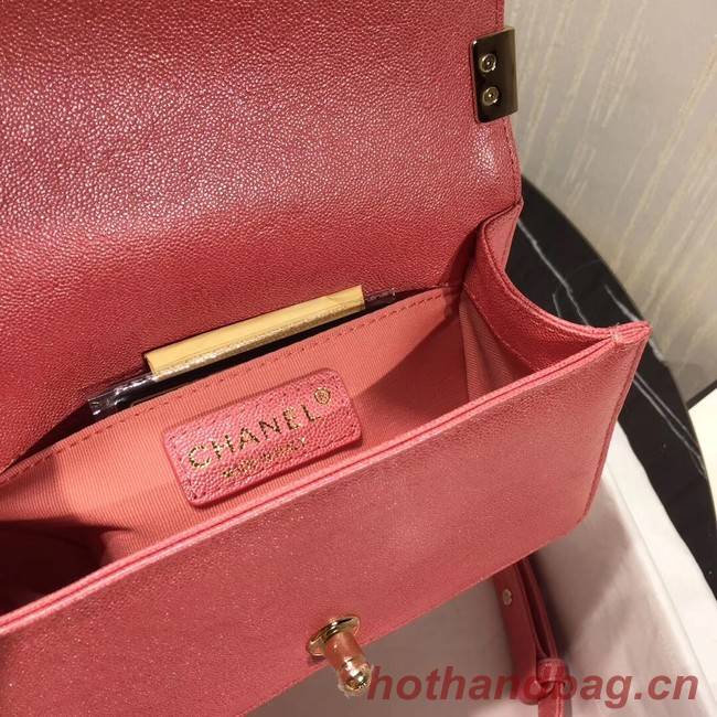 Boy Chanel Flap Shoulder Bag Original Leather Pink A67085 Gold