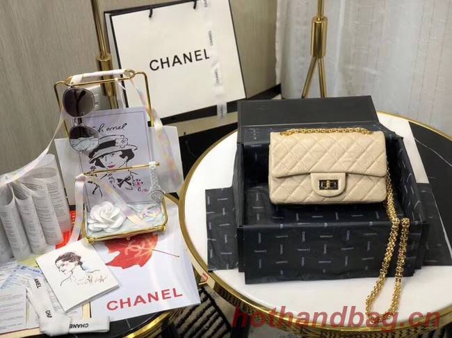 Chanel Shoulder Bag Original Leather Off White AS0874 Gold