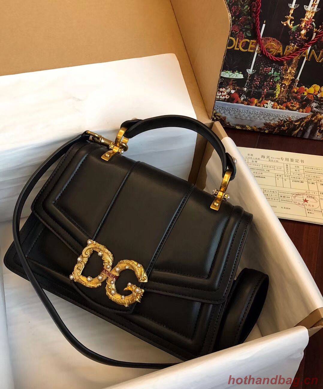 Dolce & Gabbana Origianl Leather Bag 4916 Black