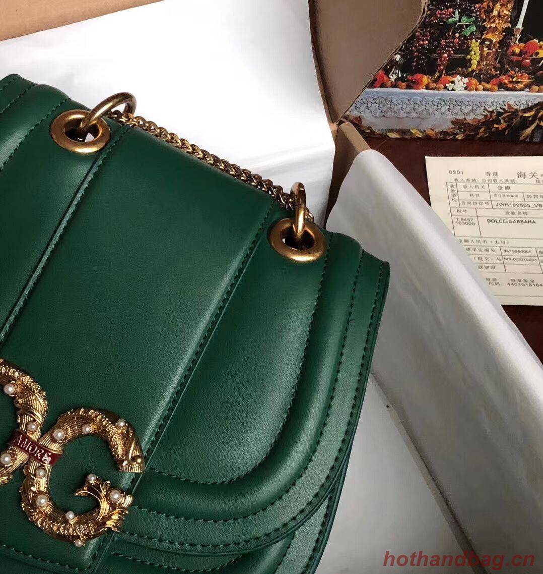 Dolce & Gabbana Origianl Leather Bag 4917 Green