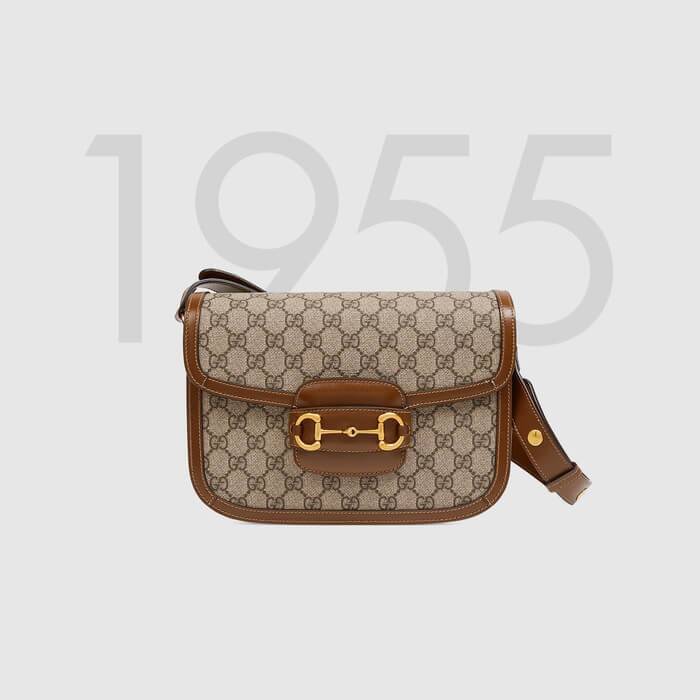 Gucci GG Supreme canvas shoulder bag 602204 brown