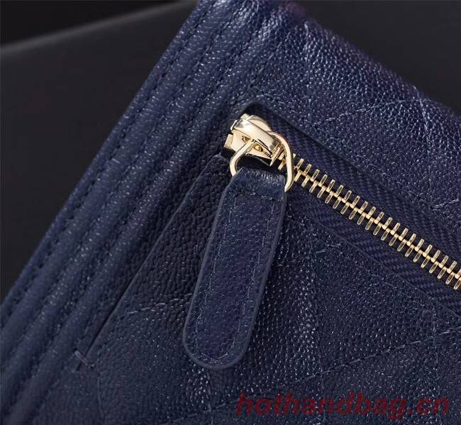 Chanel Calfskin Leather & Gold-Tone Metal A80734 blue