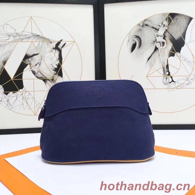 Hermes Cosmetic Bag H3699 Dark Blue