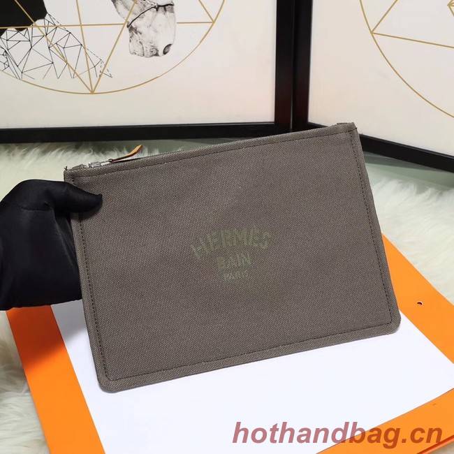 Hermes Cosmetic Bag H3700 Grey