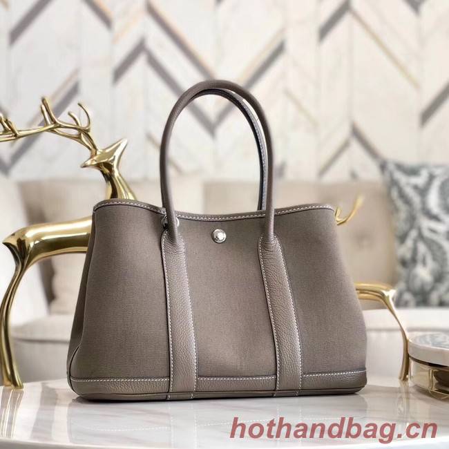 Hermes Garden Party 36cm Tote Bags Original Leather A3698 Grey